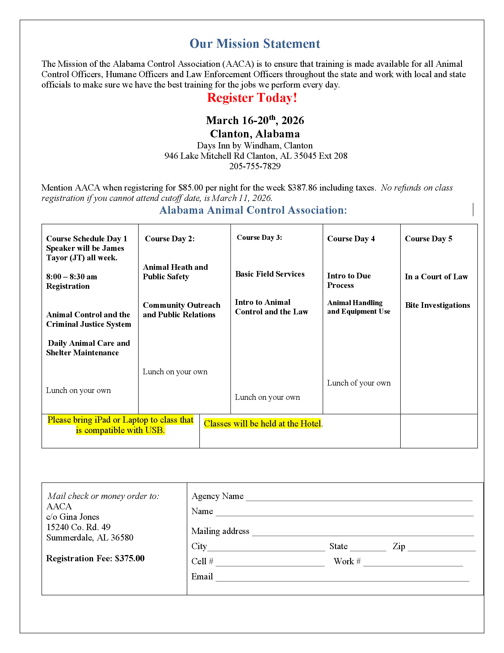 Basic ACO Certification Course